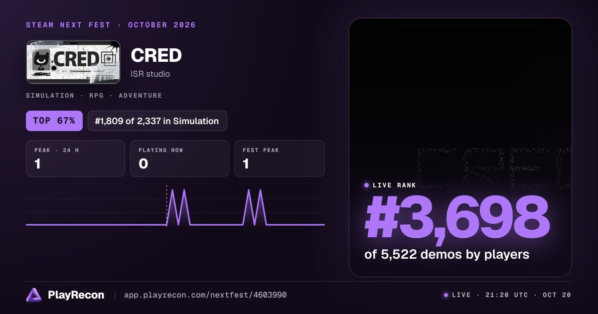 CRED in Steam Next Fest