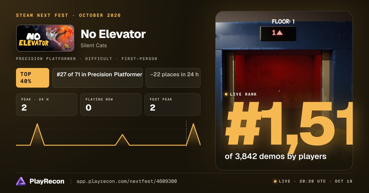No Elevator in Steam Next Fest
