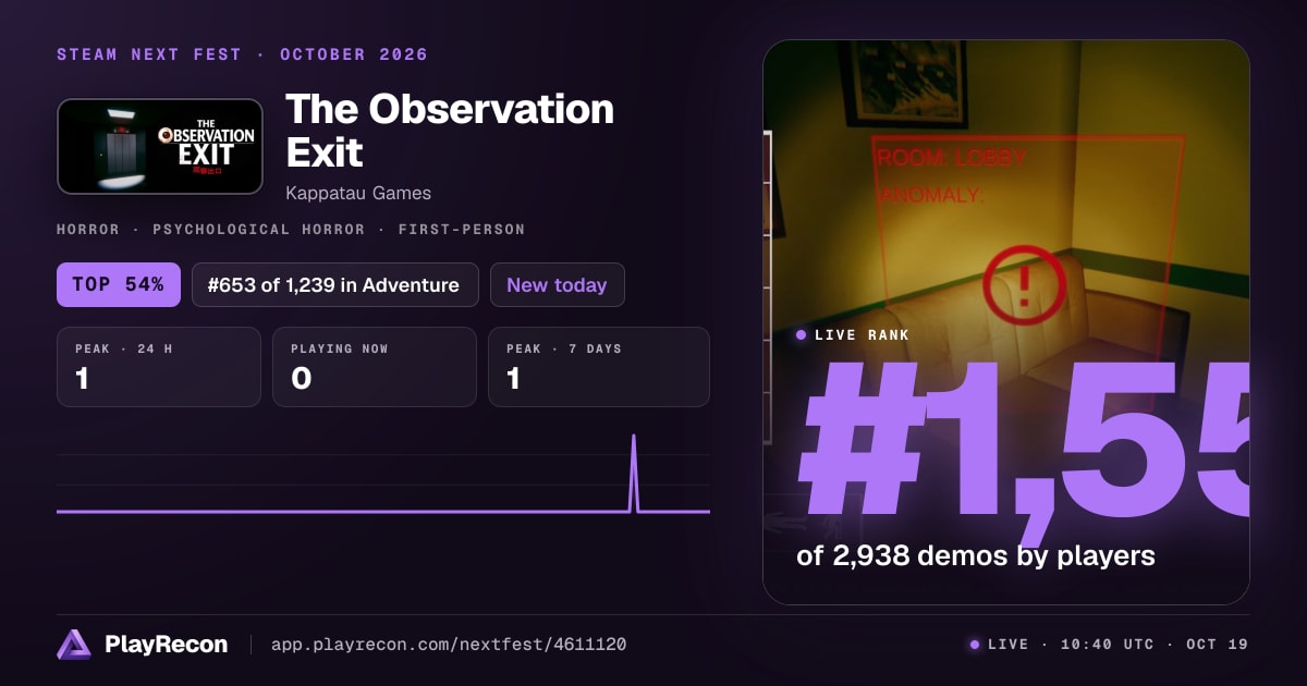 The Observation Exit au Steam Next Fest