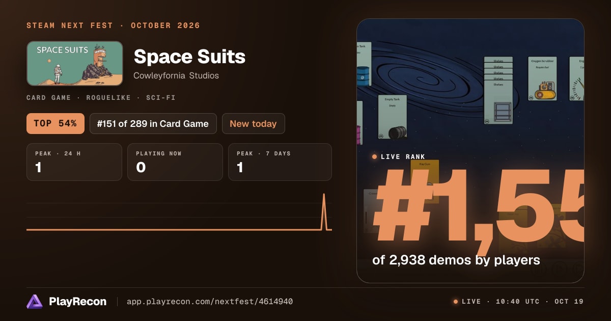 Space Suits in Steam Next Fest