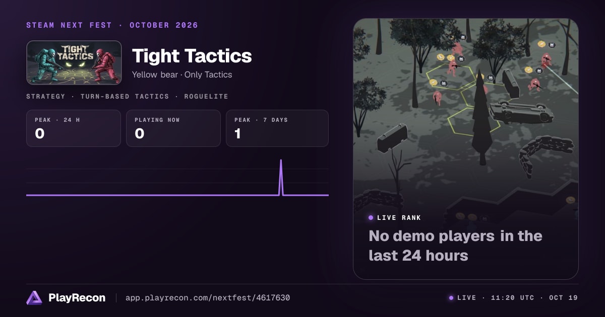Tight Tactics in Steam Next Fest