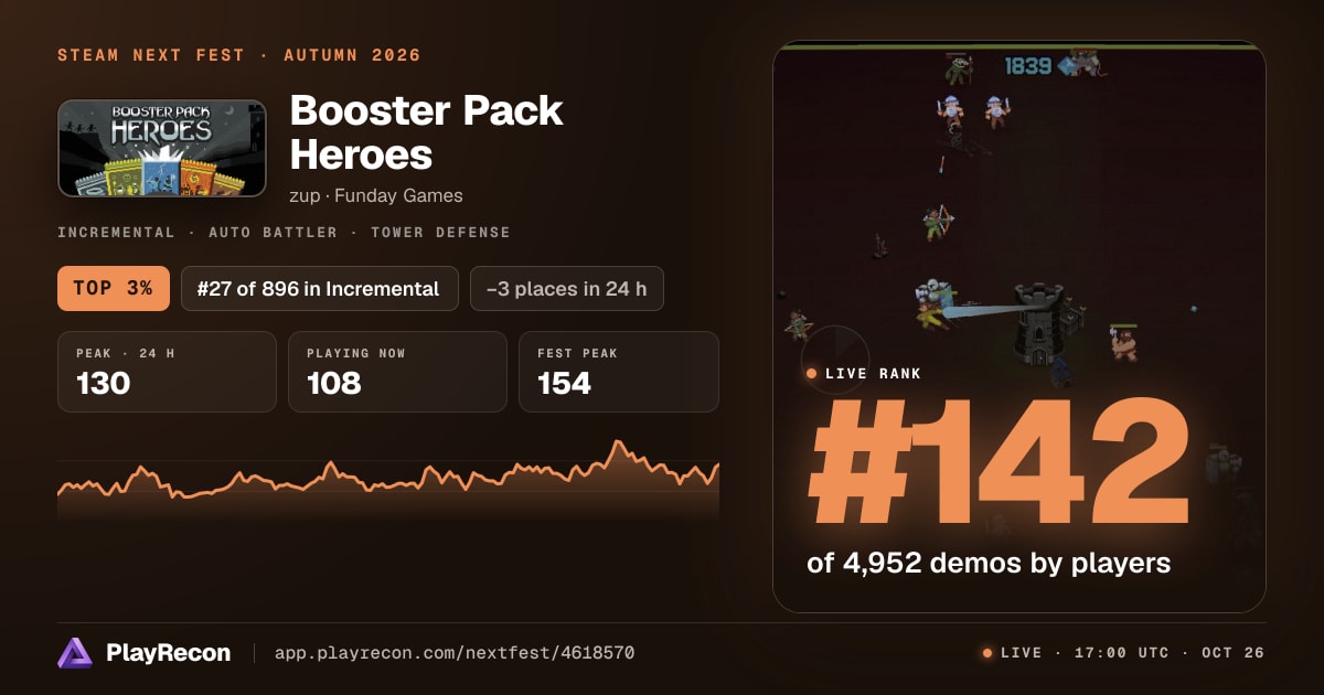 Booster Pack Heroes in Steam Next Fest