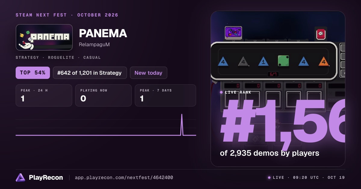 PANEMA на Steam Next Fest