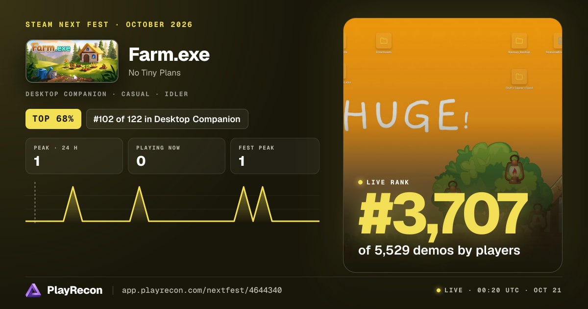 Farm.exe allo Steam Next Fest