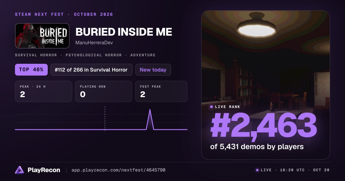 BURIED INSIDE ME in Steam Next Fest