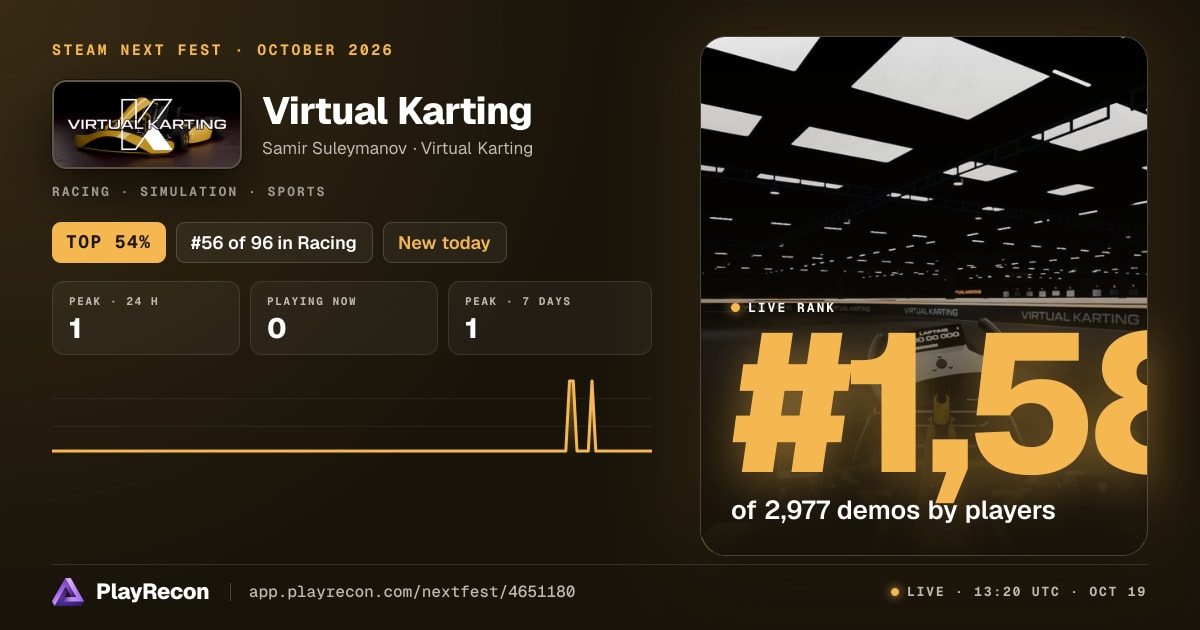 Virtual Karting allo Steam Next Fest