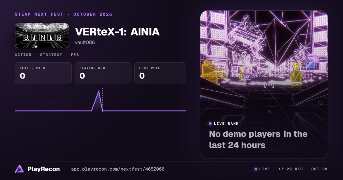 VERteX-1: AINIA en el Steam Next Fest