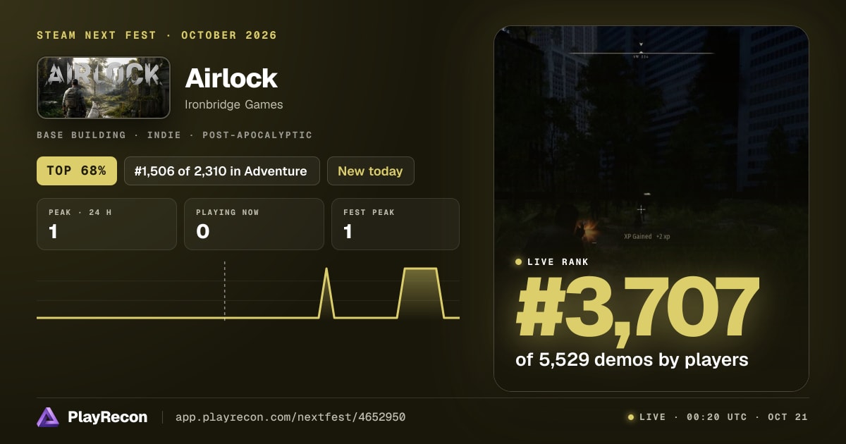 Airlock на Steam Next Fest