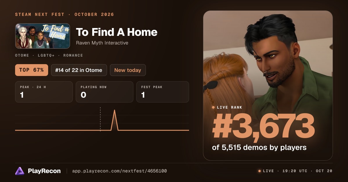 To Find A Home im Steam Next Fest