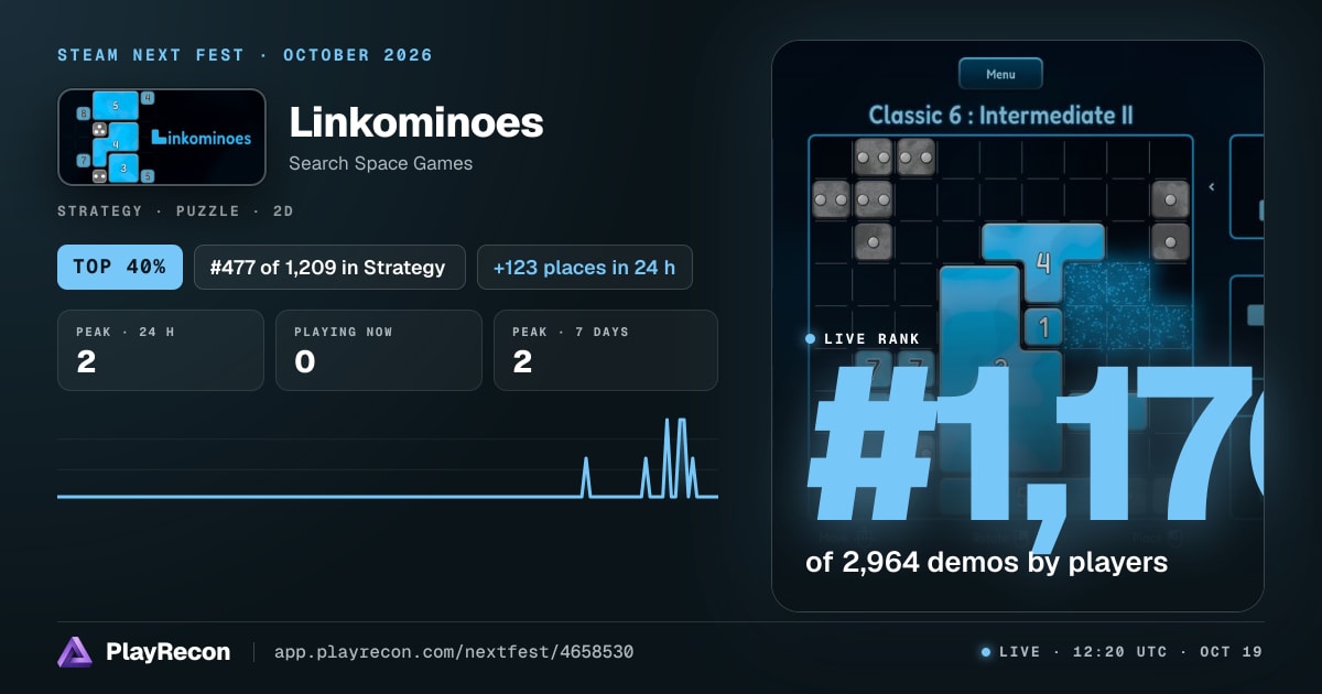 Linkominoes in Steam Next Fest