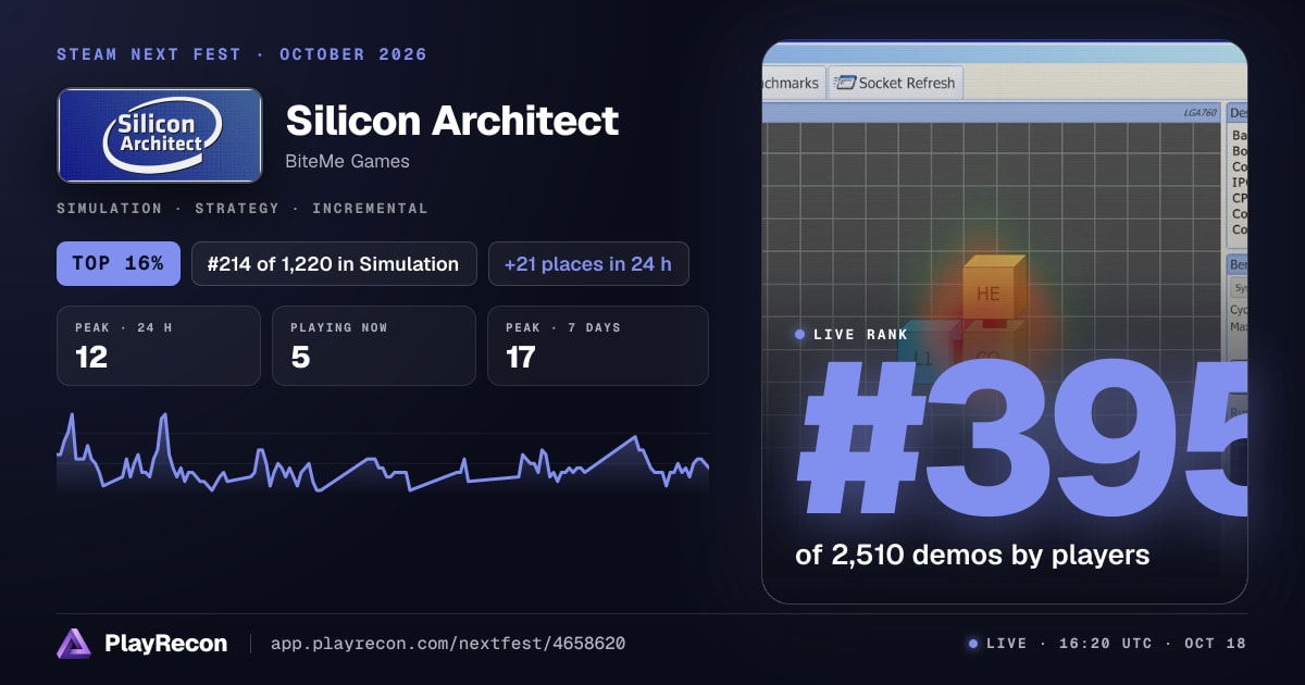 Silicon Architect au Steam Next Fest
