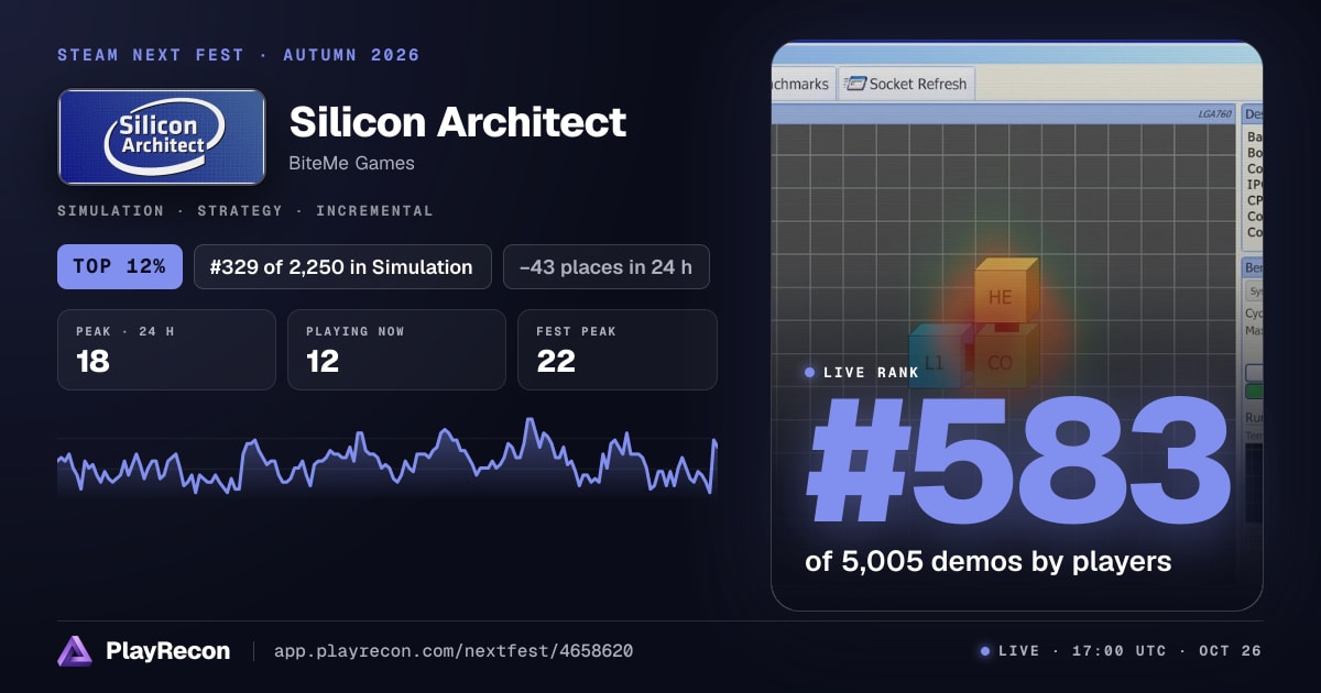 Silicon Architect au Steam Next Fest
