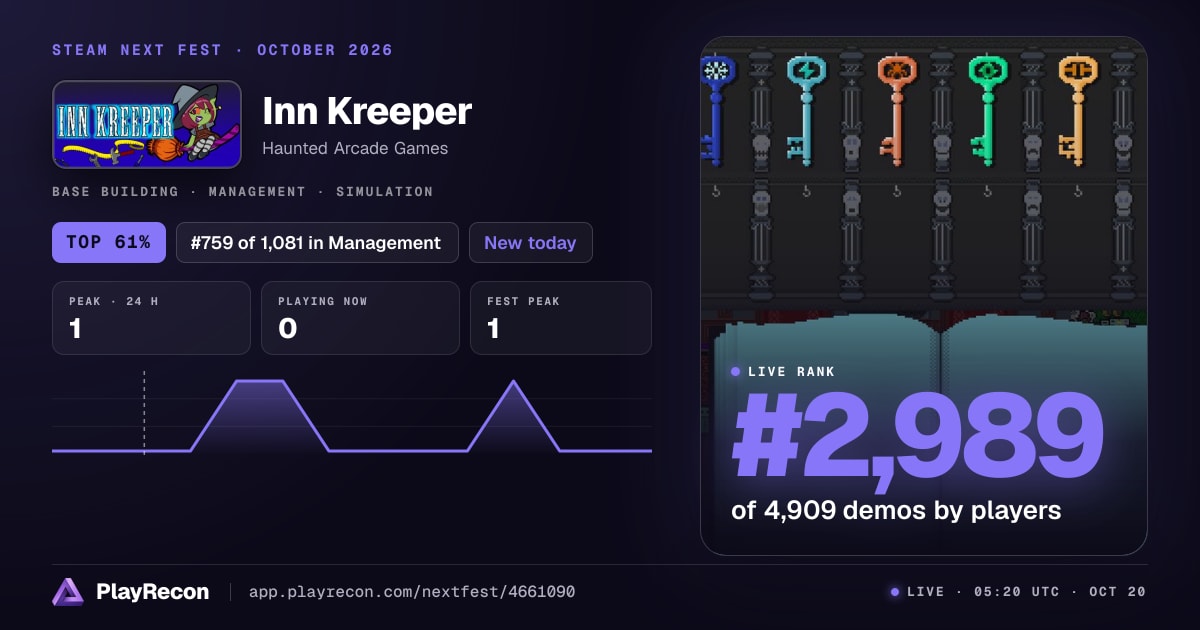 Inn Kreeper in Steam Next Fest