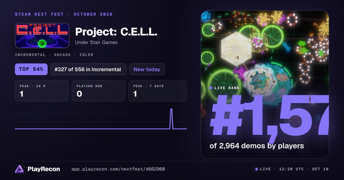 Project: C.E.L.L. au Steam Next Fest