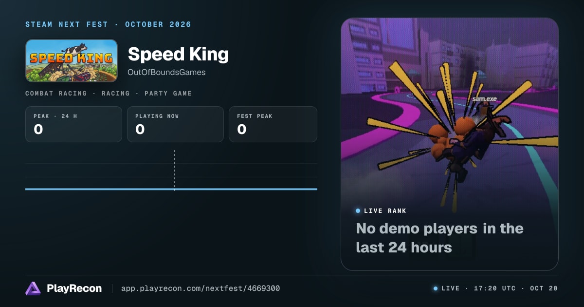 Speed King на Steam Next Fest