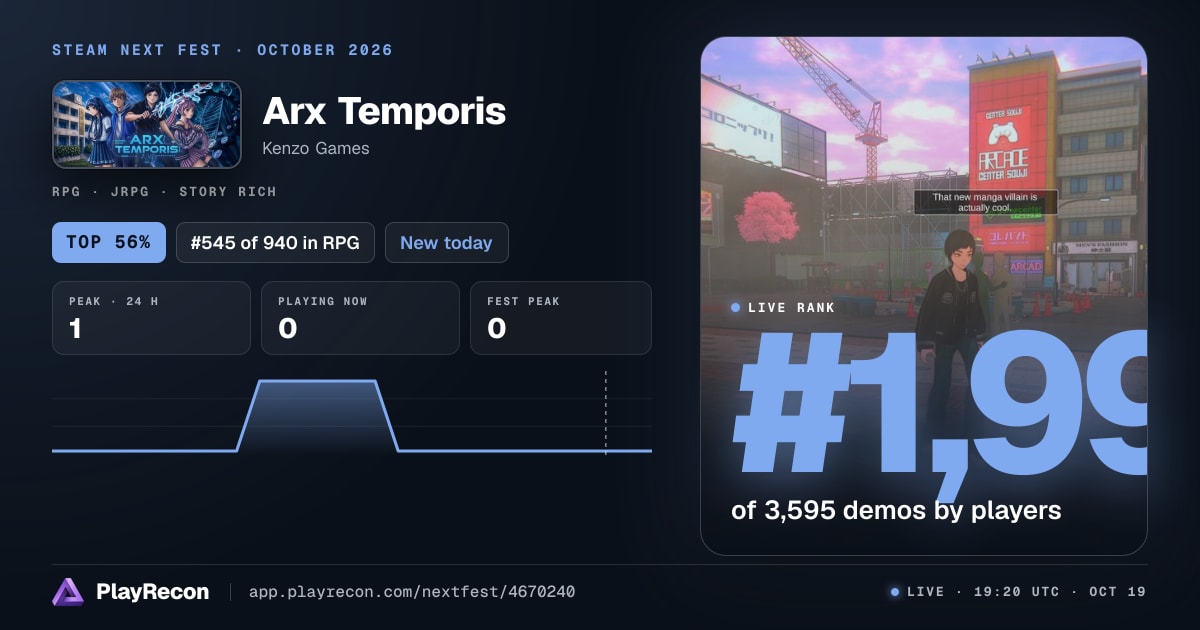 Arx Temporis en el Steam Next Fest
