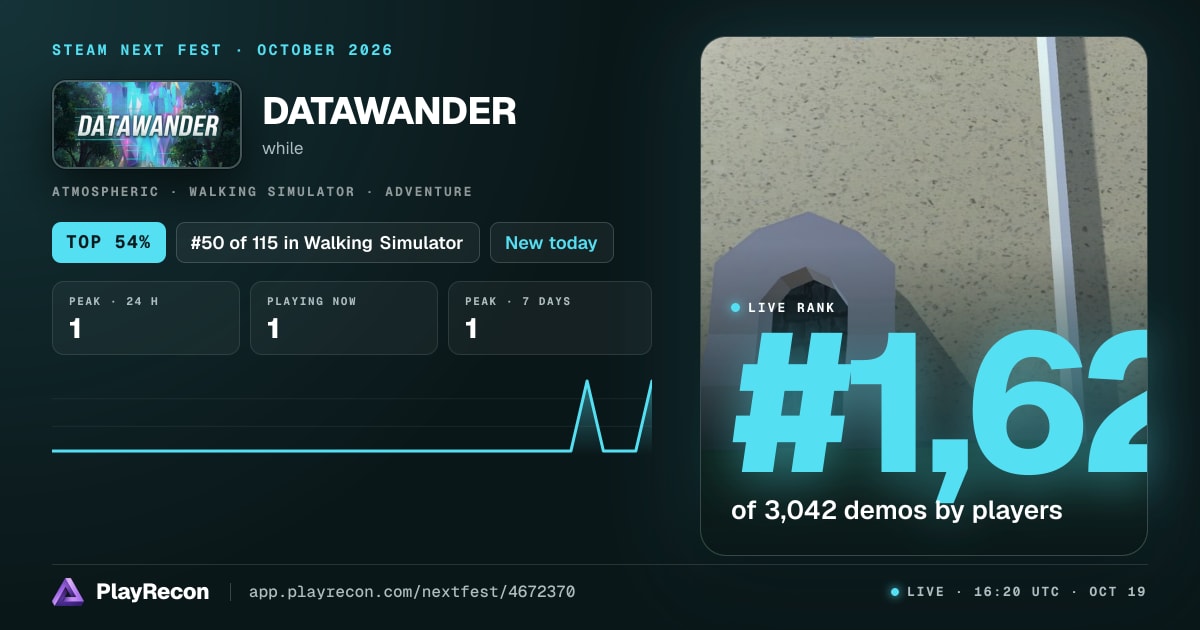 DATAWANDER au Steam Next Fest