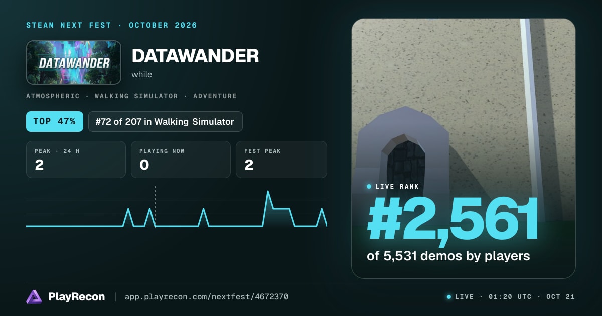 DATAWANDER allo Steam Next Fest