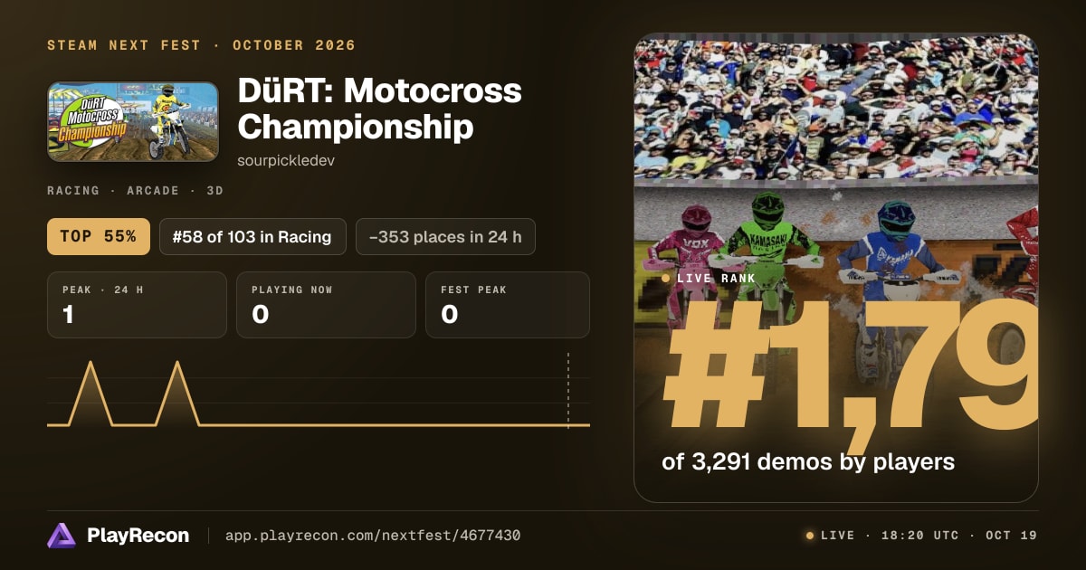 DüRT: Motocross Championship en el Steam Next Fest