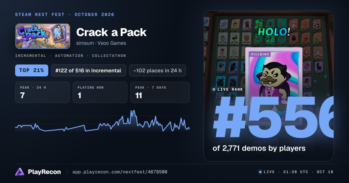 Crack a Pack allo Steam Next Fest