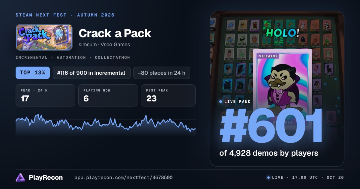 Crack a Pack en el Steam Next Fest