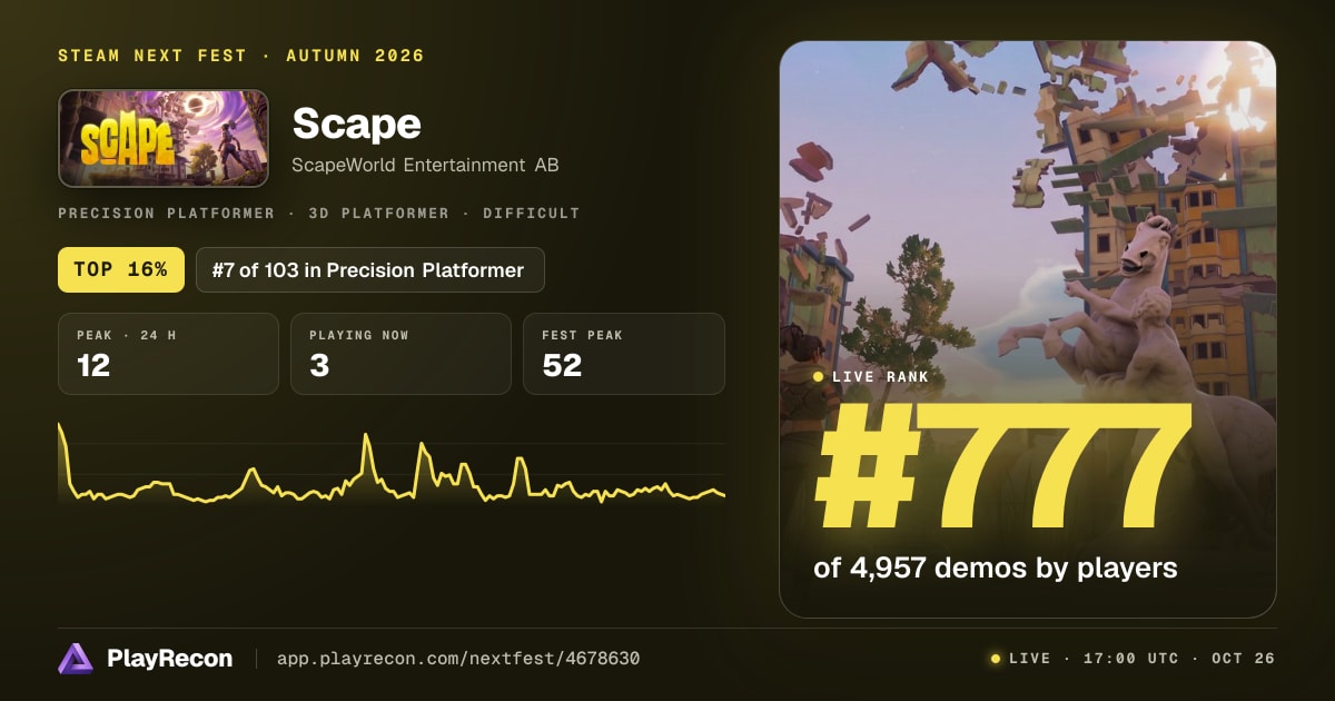 Scape in Steam Next Fest