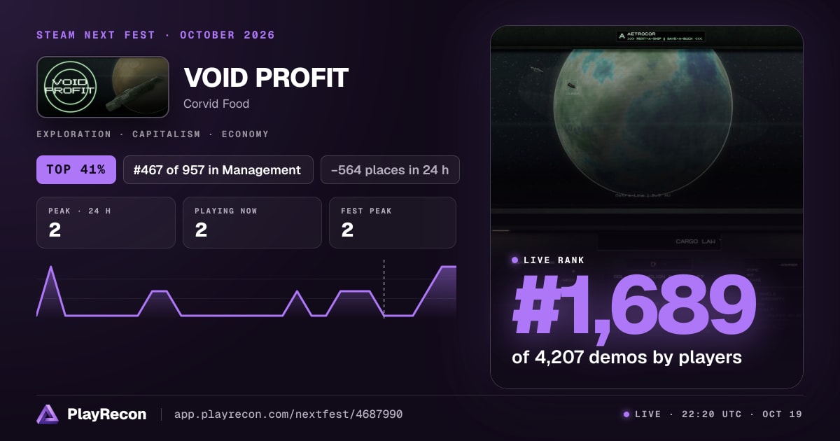 VOID PROFIT на Steam Next Fest