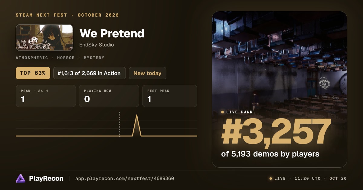 We Pretend in Steam Next Fest