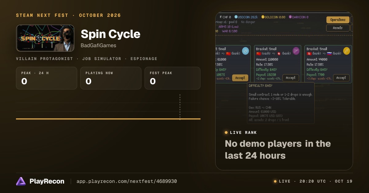 Spin Cycle im Steam Next Fest