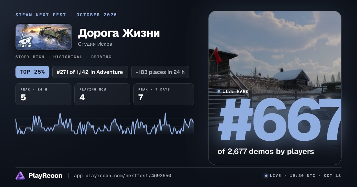 Дорога Жизни in Steam Next Fest