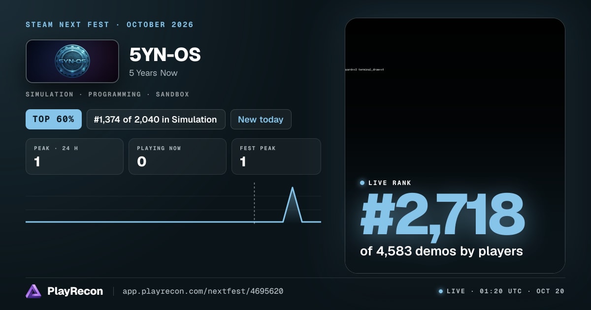 5YN-OS на Steam Next Fest