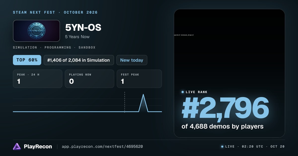 5YN-OS allo Steam Next Fest