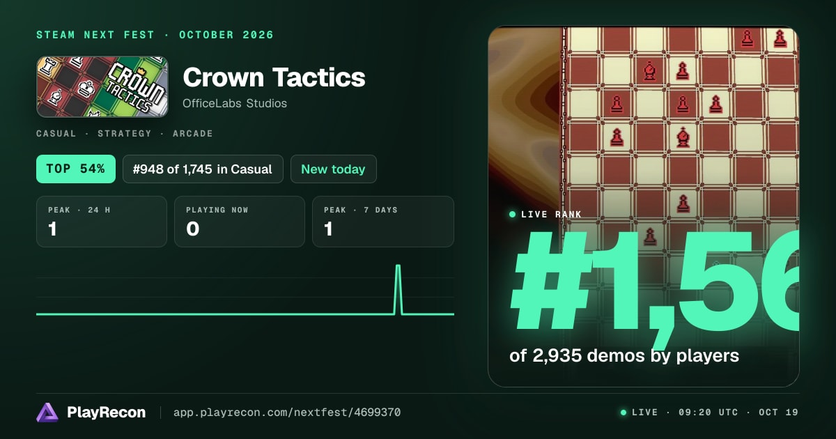 Crown Tactics in Steam Next Fest