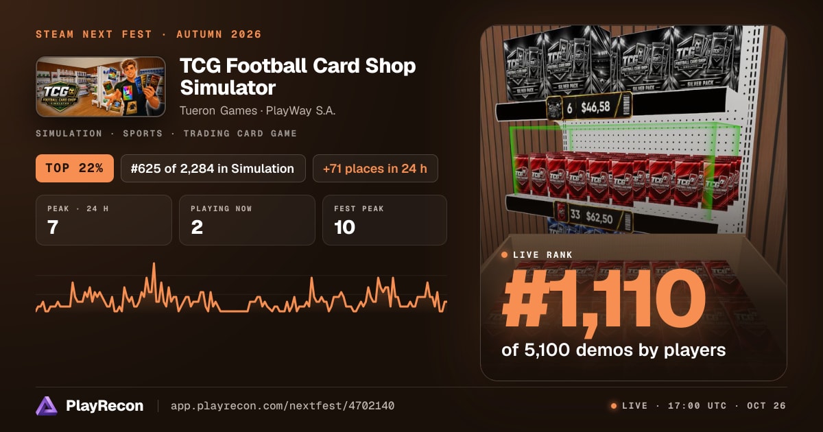 TCG Football Card Shop Simulator en el Steam Next Fest
