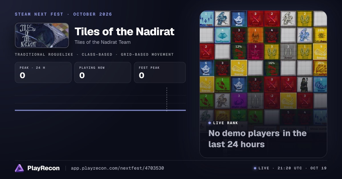 Tiles of the Nadirat im Steam Next Fest