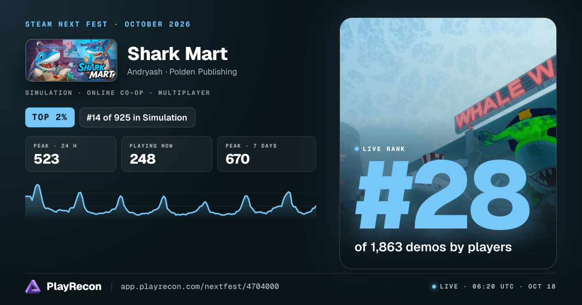 Shark Mart in Steam Next Fest