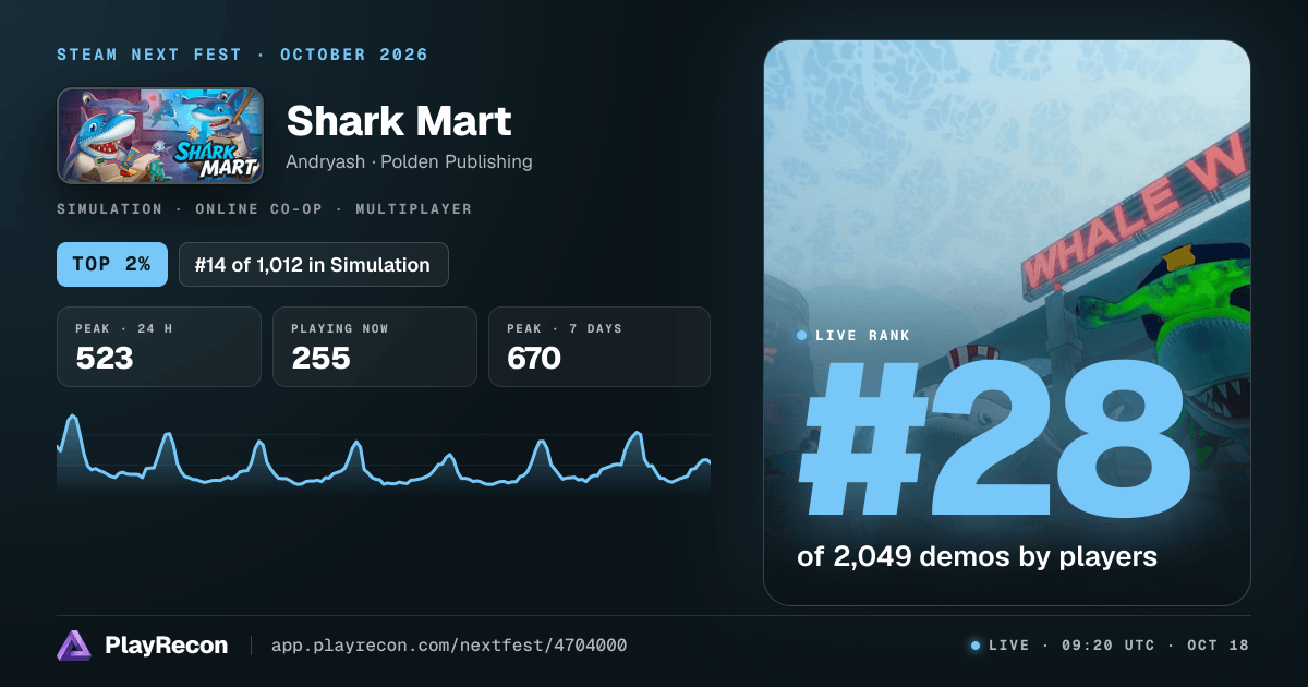 Shark Mart en el Steam Next Fest