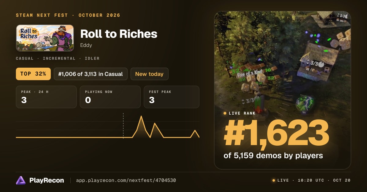 Roll to Riches на Steam Next Fest