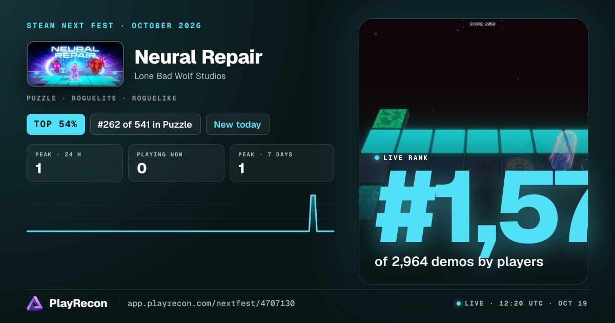 Neural Repair im Steam Next Fest
