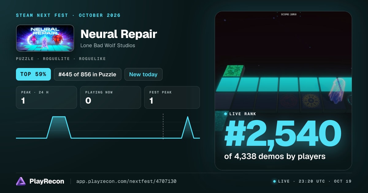 Neural Repair en el Steam Next Fest