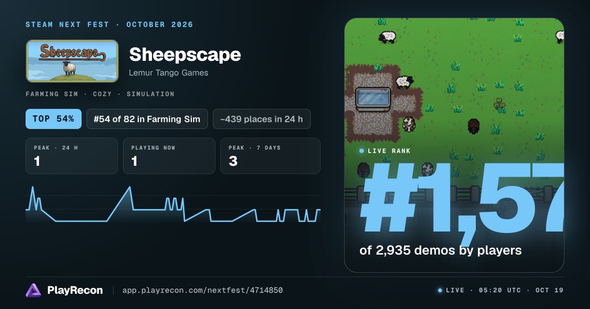 Sheepscape in Steam Next Fest
