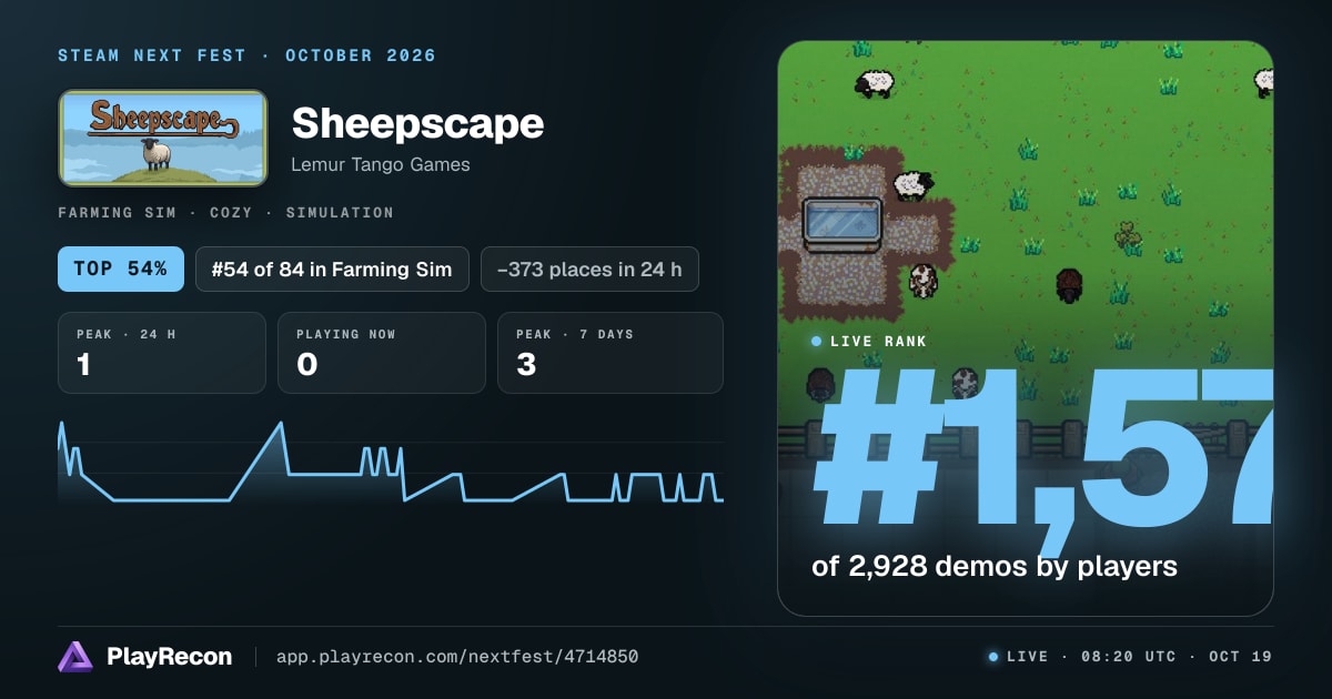 Sheepscape im Steam Next Fest