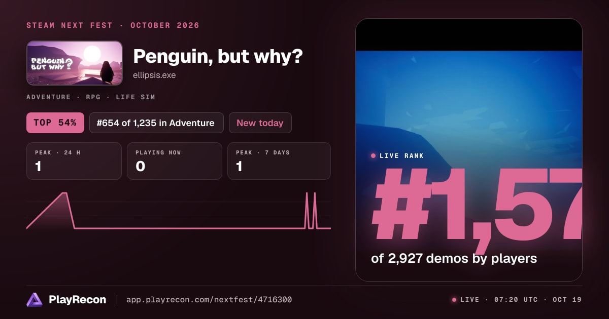 Penguin, but why? in Steam Next Fest
