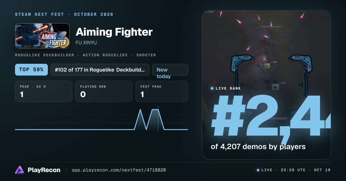 Aiming Fighter на Steam Next Fest