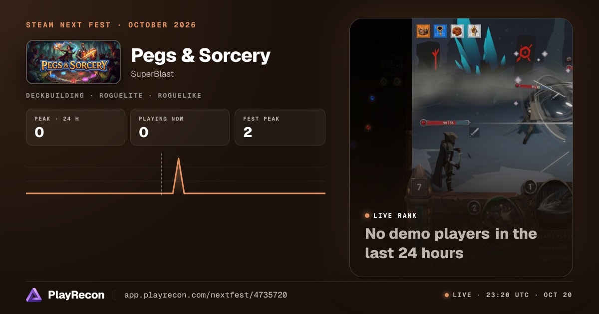 Pegs & Sorcery en el Steam Next Fest