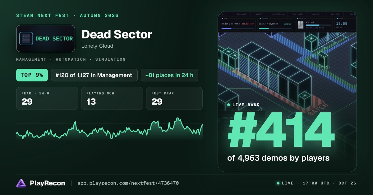 Dead Sector на Steam Next Fest
