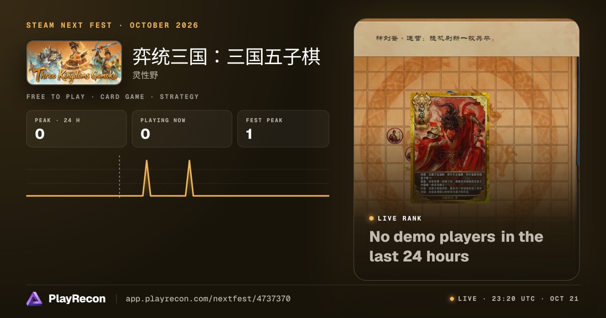 弈统三国：三国五子棋 en el Steam Next Fest