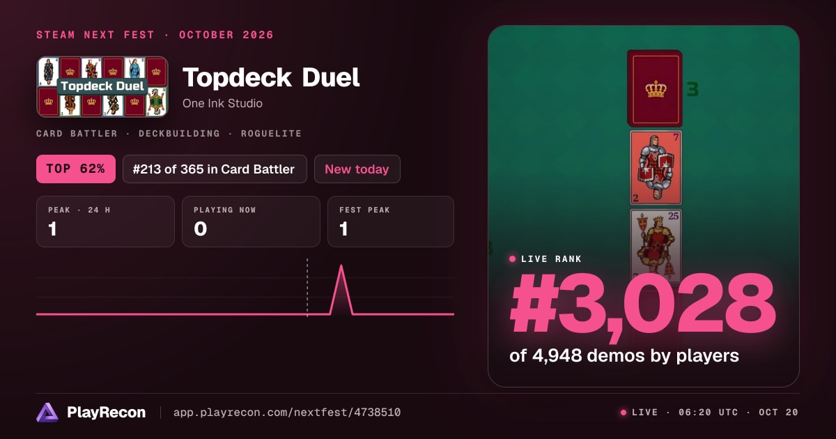 Topdeck Duel in Steam Next Fest