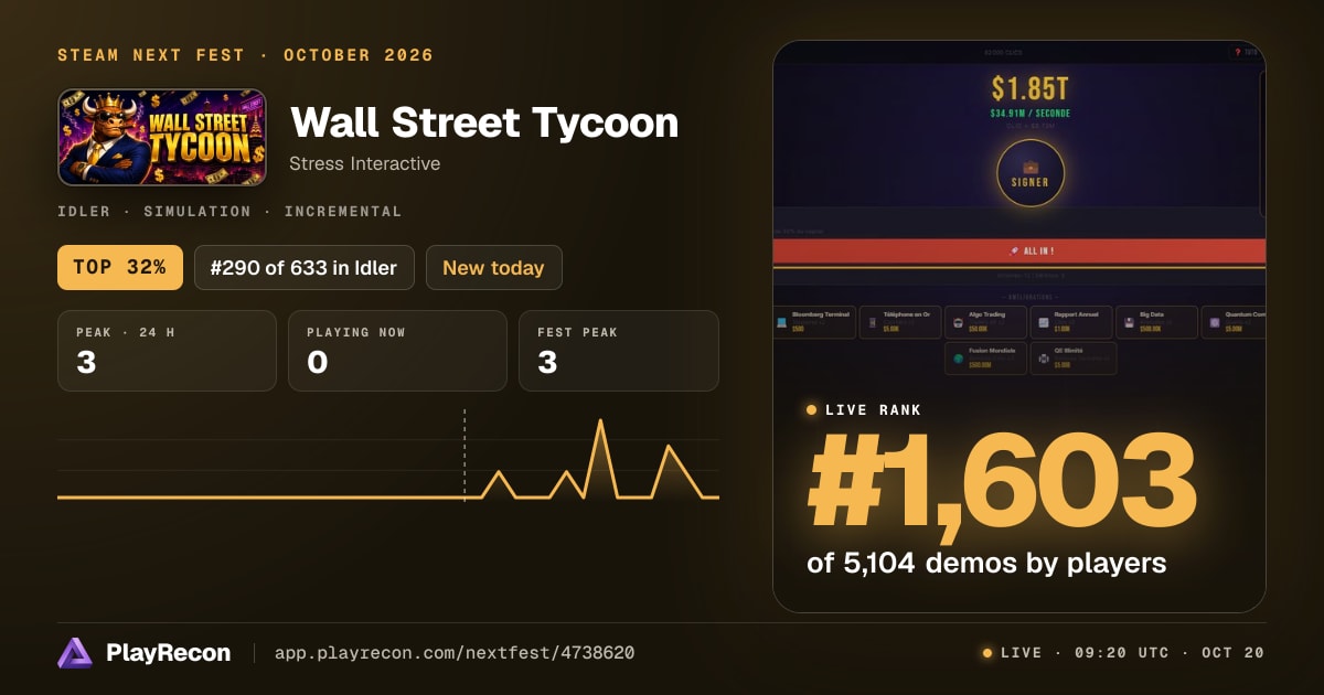 Wall Street Tycoon  in Steam Next Fest
