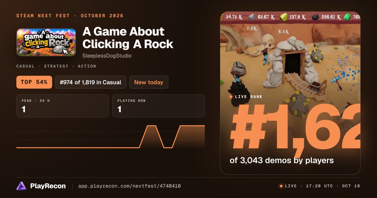 A Game About Clicking A Rock im Steam Next Fest